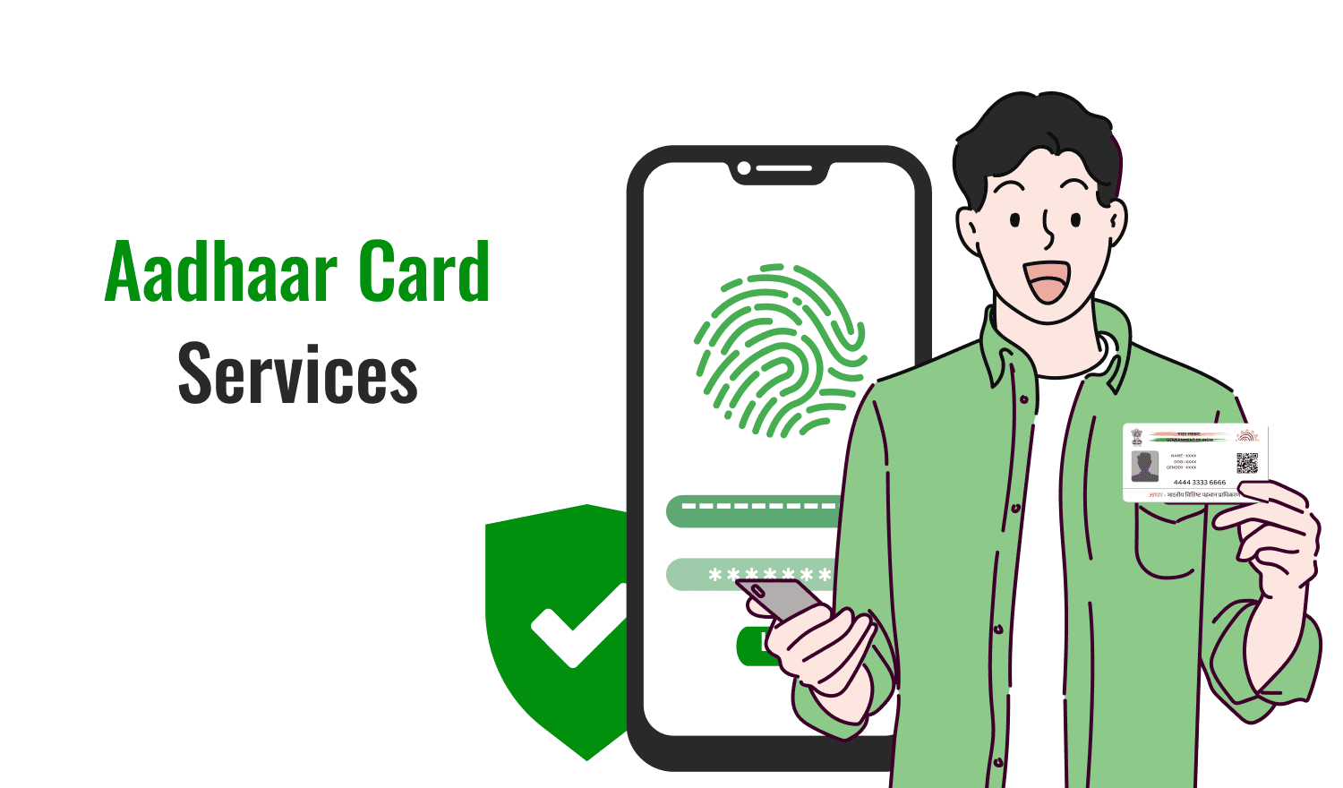 Aadhaar Card Online Services : All About UIDAI Aadhaar card Services